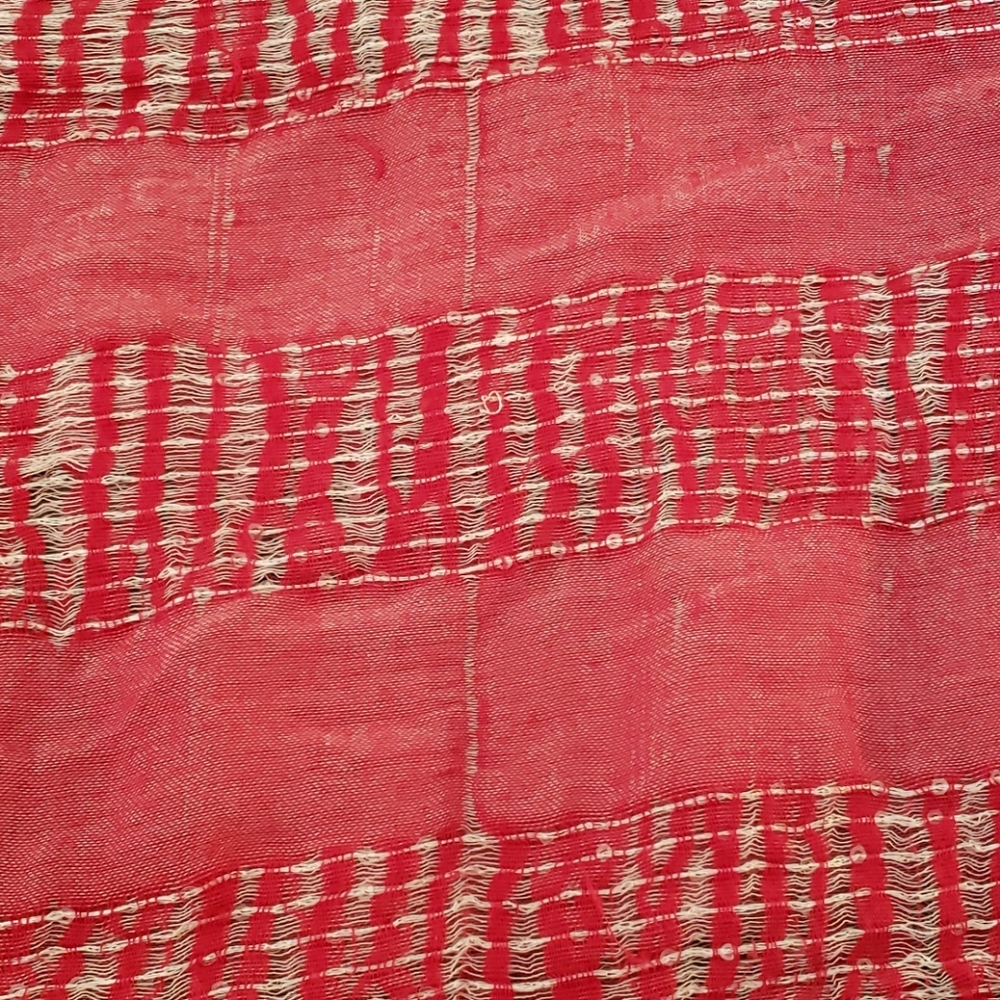 Red & cream infinity scarf - Picture 5 of 8